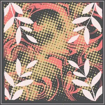 Abstract scarf pattern design for hijab and blanket. Stock Illustration