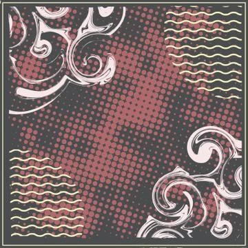 Abstract scarf pattern design for hijab and blanket. Stock Illustration