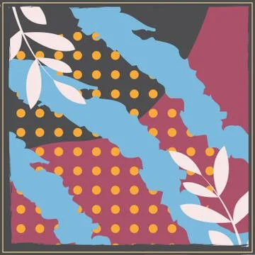Abstract scarf pattern design for hijab and blanket. Stock Illustration