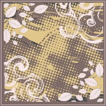 Abstract scarf pattern design for hijab and blanket. Stock Illustration