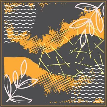 Abstract scarf pattern design for hijab and blanket. Stock Illustration