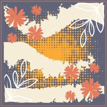 Abstract scarf pattern design for hijab and blanket. Stock Illustration