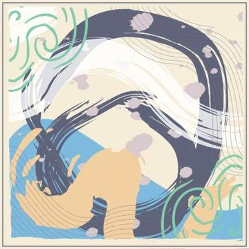 Abstract scarf pattern design for hijab and blanket. Stock Illustration