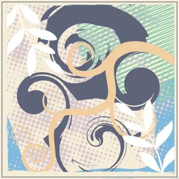 Abstract scarf pattern design for hijab and blanket. Illustrazione stock