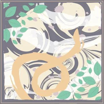 Abstract scarf pattern design for hijab and blanket. Stock Illustration