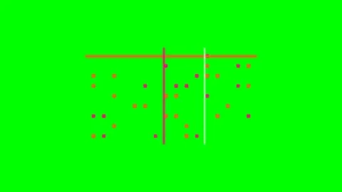 Abstract scatter plot visualization on a vibrant green screen background Stock-Footage 340903938