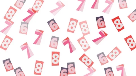 Abstract scattered ransom note style numbers pattern for cyber security concept Stock Footage 345539499