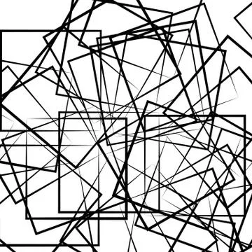 Abstract scattered square, rectangle shapes. Artistic monochrome image 스톡 일러스트