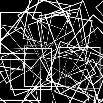 Abstract scattered square, rectangle shapes. Artistic monochrome image 스톡 일러스트
