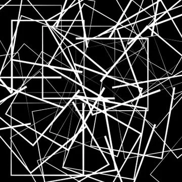 Abstract scattered square, rectangle shapes. Artistic monochrome image 스톡 일러스트