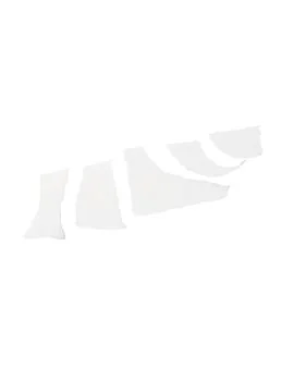 Abstract scattered torn white paper fragments creating dynamic texture Stock Photos