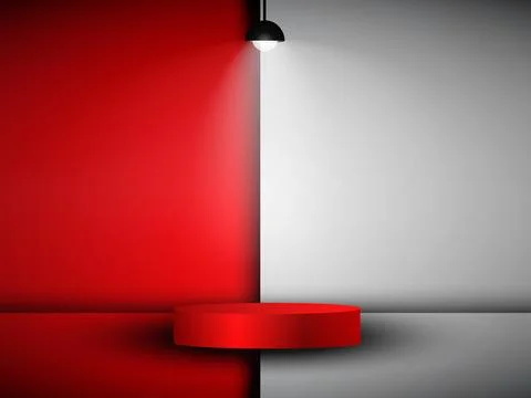 Abstract scene background. Cylindrical podium with background Stock Illustration