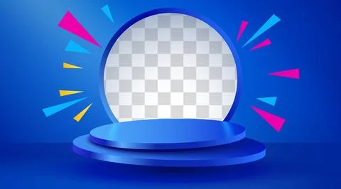 Abstract scene background. Product presentation, mock up, winner, Podium, stage Stock Illustration