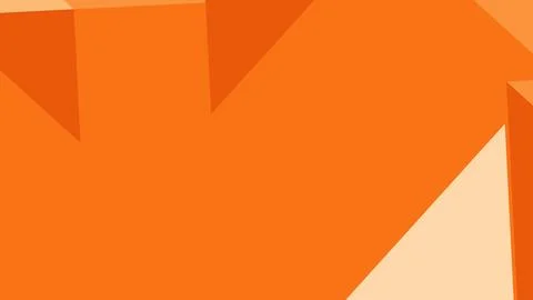 Abstract scene featuring bold orange geometric shapes with varying triangles  库存插图