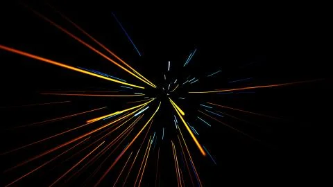 Abstract scene of flight in space Stock Photos