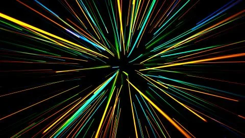 Abstract scene of flight in space Stock Photos