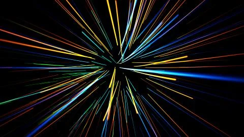 Abstract scene of flight in space Stock Photos
