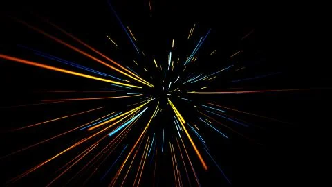 Abstract scene of flight in space Stock Photos
