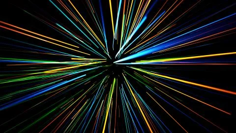Abstract scene of flight in space Stock Photos