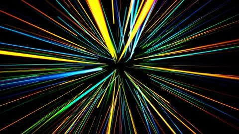 Abstract scene of flight in space Stock Photos
