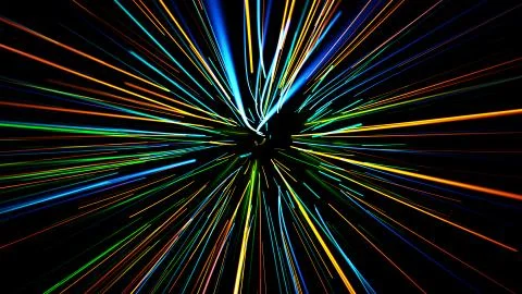 Abstract scene of flight in space Stock Photos