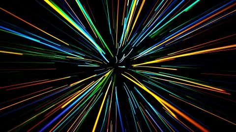 Abstract scene of flight in space Stock Photos