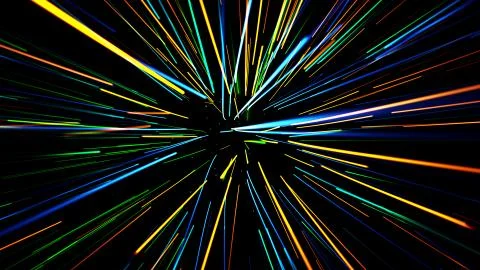 Abstract scene of flight in space Stock Photos