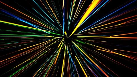 Abstract scene of flight in space Stock Photos