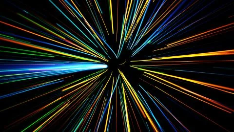 Abstract scene of flight in space Stock Photos