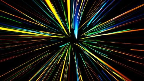 Abstract scene of flight in space Stock Photos