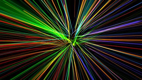 Abstract scene of flight in space, space traveling, time machine Stock Photos