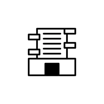 Abstract schematic design representation showcasing structured elements in .. Illustrazione stock