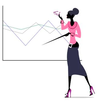 Abstract scholar lady Stock Illustration