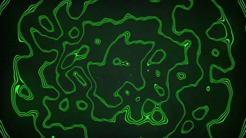 Abstract Sci-Fi Animation of Green Digital Lines in a Seamless Loop for Hacking  Stock Footage 317447640