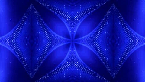 Abstract sci-fi background with glow particles form curved lines, surfaces Illustrazione stock