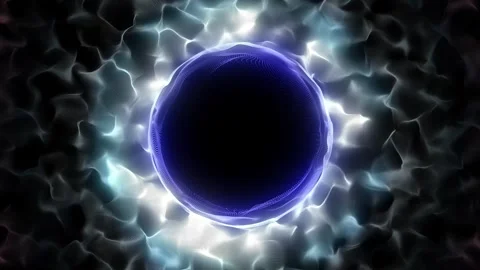 Abstract sci-fi colors tunnel. Wormhole absorbs cyberspace. 3D portal in wave. Stock-Footage 297957806