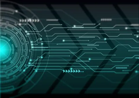 Abstract sci fi design green white blue pattern. Hi-tech digital technology bg Illustrazione stock