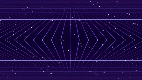 Abstract Sci-Fi Digital Grid Background Hypnotic Tunnel Effect Technology Stock Footage 337499963
