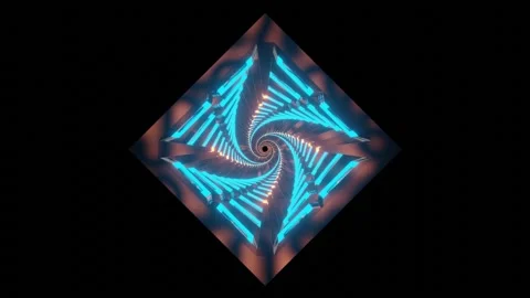 Abstract sci-fi energy looping in space with twisting and bouncing effect. Stock Footage 138067894