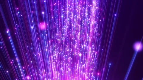 Abstract sci-fi futuristic hyperspace with bright neon particles Time travel Stock Footage 305773502
