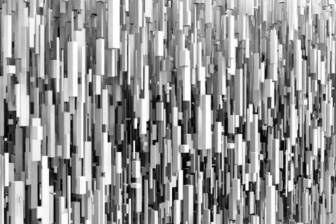 Abstract Sci-fi Gray 3d Geometric Background Texture From Levitating High Boxes イラスト素材