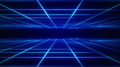 Abstract sci-fi grid neon retro tunnel b... | Stock Video | Pond5