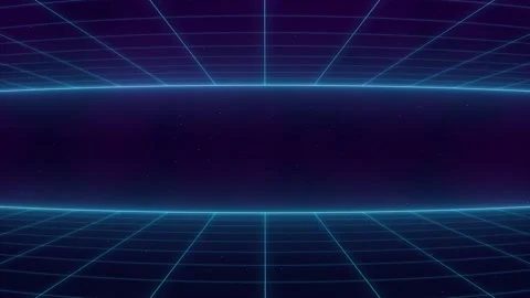 Abstract sci-fi grid or wireframe net footage. 80s Retro background. Stock Footage 183706938