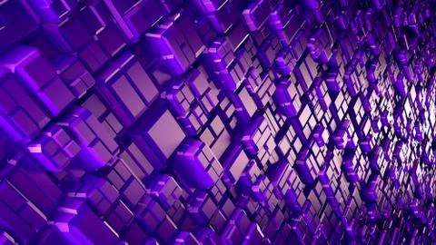 Abstract sci-fi image of rhombs pattern background with perspective Stock Illustration