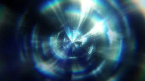Abstract Sci Fi Light Tunnel Vortex Animation Flying Through Futuristic Energy Video stock 346866213
