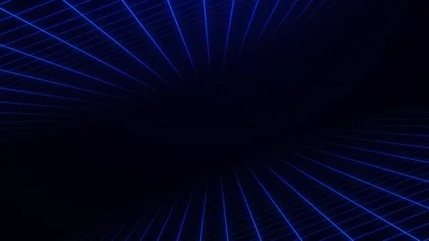 Abstract sci-fi mesh, bright glowing neon lines, cyberpunk, wireframe network Stock Footage 251000523