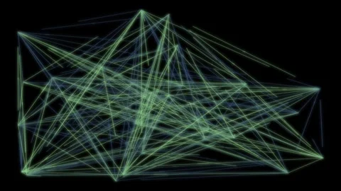 An abstract sci fi node network motion graphic design element. Stock Footage 297788109