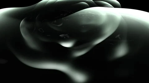 Abstract Sci-Fi Organic Background Fluid Black Liquid Movement for Tech Brand Stock Footage 339050705