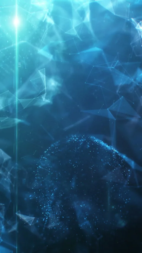 Abstract Sci-Fi Plexus Background Loop - Vertical Mobile Format Video stock 308448847