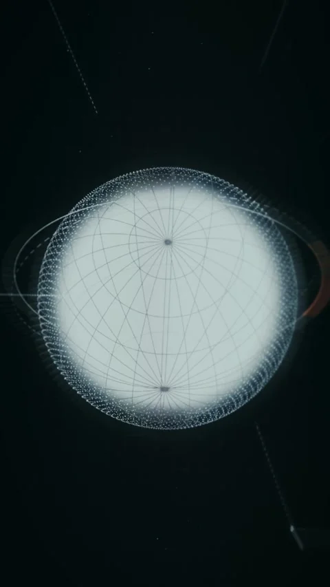 Abstract sci-fi sphere, concept of networking and technology Stock Footage 335880932